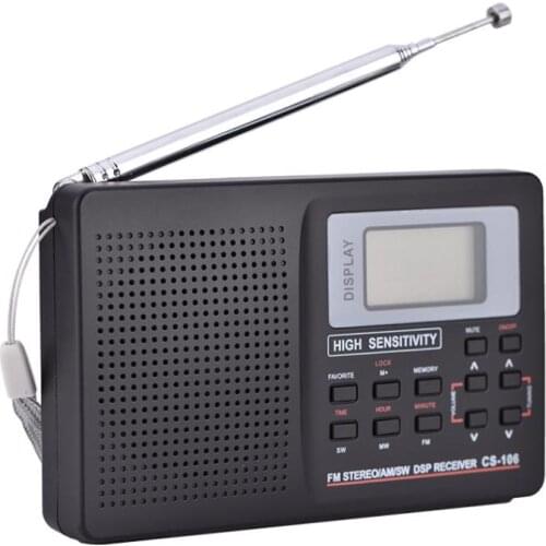 FM/AM/SW/LW/TV Mini Radio Sound Full Frequency Receiver Receiving Portable Digital Radio Receiver Full Band Radio With Earphone