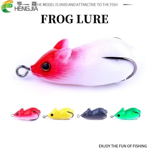 HENGJIA 10pc 5cm 8.5g soft plastic salmon mouse frog lures wobbler pike carp trout snakehead fishing baits pesca fishing tackles