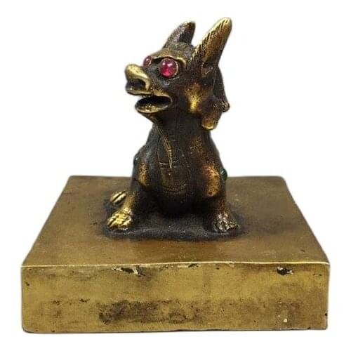 Chinese Old Copper Collection Pure Copper Gemstone Seal