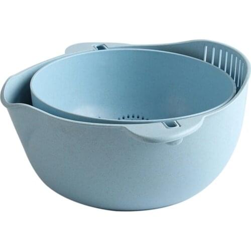 Kitchen Strainer Colander Bowls Set Practical 2 In 1 Vegetable Strainer Bowl Washing Bowl Kitchen Tools