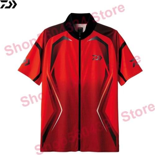 Daiwa Clothing Fishing T Shirt Summer Quick Drying Breathable Anti UV Sun Protection Fishing Clothes Short Sleeve Fishing Shirts