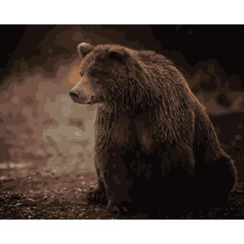 MaHuaf-j412 Sad Bear Set for coloring by numbers art animal pictures for living room home decor