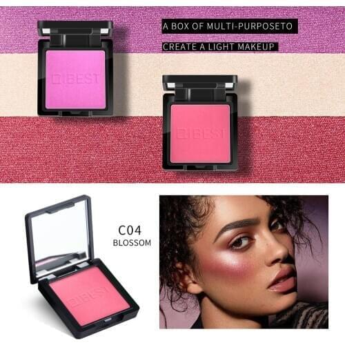 Qibest Makeup Blusher Top Quality Professional Cheek 4 Colors Baked Blush Bronzer Blusher Face Contour Blusher Makeup Comestics