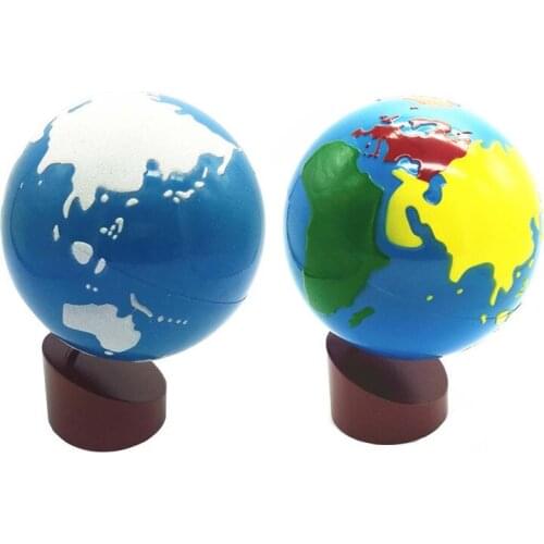 Color Globe Land and Water Dull Polish Globe Models Preschool Teaching Geography Cognition Teaching Toys Educational Equipment