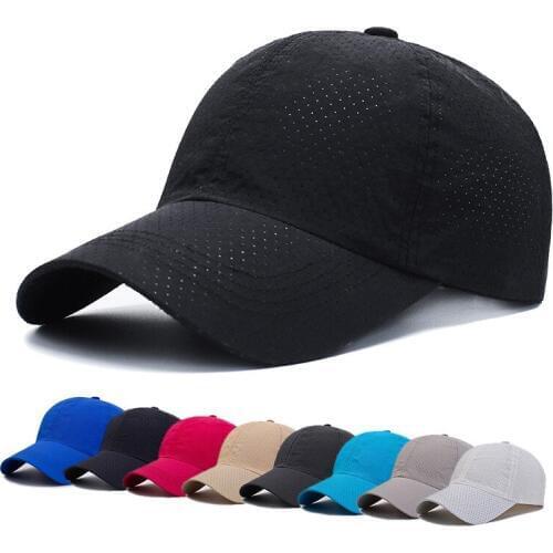 Mens and womens summer Snapback breathable and quick-drying mesh baseball cap sun hat fishing sunscreen riding sports cap