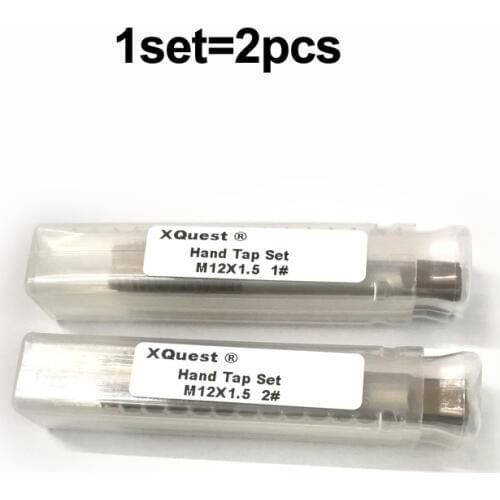 2pcs Metric Hand tap set M12 M12X1.75 M12X1.5 Right Hnad Fine screw thread Manual Cutting plug taps M12X1.25 M12X1 12x1.5mm