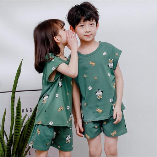 New Kids Pajamas Sets Boys Cartoon Monkey Styling Baby Kids Pijama Infantil Pyjama Girl Home Clothes Summer Children Sleepwear