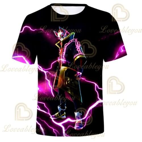 New Summer Boys Cartoon Fortnite Child T Shirt 3D Printed Boys Girls Streetwear Children Kids Clothes Funny Tshirt O-Neck Tops