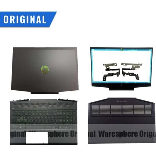 New Original For HP Pavilion 15-DK Series LCD Back Cover Front Bezel Hinges Palmrest Bottom Case L56914-001 L57593-001