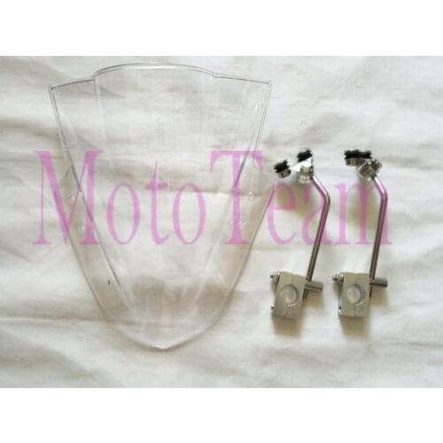 New Universal For KTM DUKE RC 125 200 390 690 990 1190 RC8 1290 ADV 1090 Motorcycle Windshield Windscreen w/ Adjustable Bracket