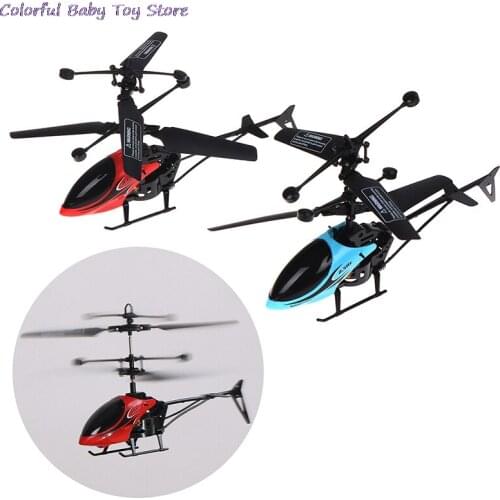 Official W25 RC Helicopter 2 CH 2 Channel Mini RC Drone With Gyro Crash Resistant RC Toys For Boy Kids Gift Red Yellow