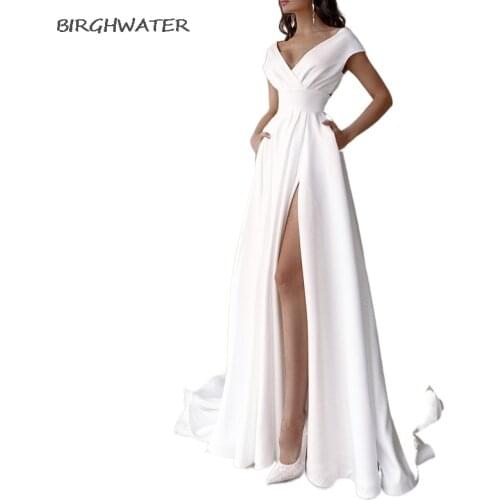 Sexy Women Dress 2021 High Split Boho Maxi Club White Dress Bandage Party Long Dresses Bridesmaids Infinity Robe Longue Femme