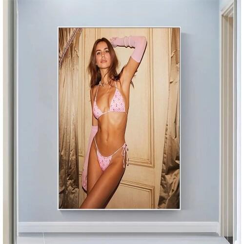 Alex Lee-Aillón Sexy Model Pretty Girl Swimsuit Pose Wall Silk Cloth HD Poster Art Home Decoration Gift