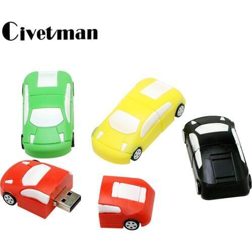 Pen Drive 128GB Car Model Memoria USB Flash Drive 4GB 8GB 16GB 32GB 64GB Flash Memory Stick 256GB Pendrive Usb Key Child Gifts