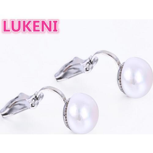 Top quality Luxury 100% 8-9mm natural pearl No holes Clip Earrings Fashion pearl Earrings For women Super Promotions