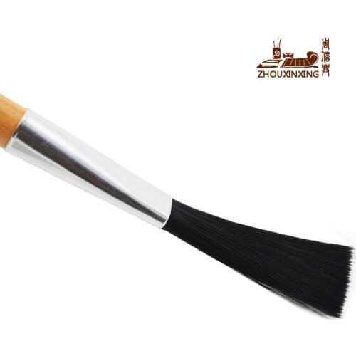 ZHOUXINXING 6pcs/set long tail black nylon hair painting brush wooden cleaning brush Watercolor oil Art Paint Brush