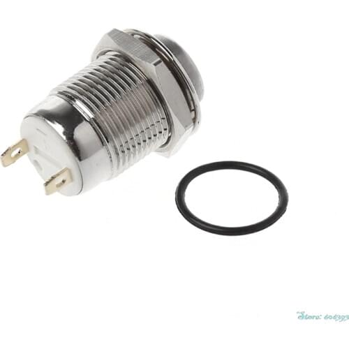 1Set 12mm Waterproof High Round Metal Momentary Push Button Switch Screw Terminals