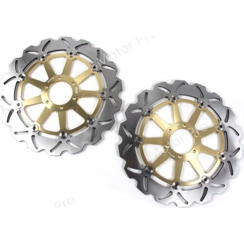 1 Pair Floating Front Brake Disc FOR DUCATI 996 BIPOSTO 1999 2000 2001 996 S 996S Motorcycle Accessories Brake Rotor Disk GOLD