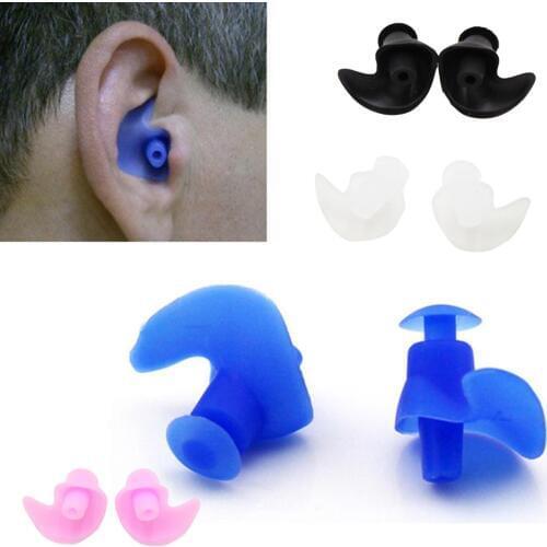 1 Pair Silicone Swimming Earplugs Waterproof Soft Ear Plugs Anti-noise Dust-Proof Diving Water Sports Swimming Accessories
