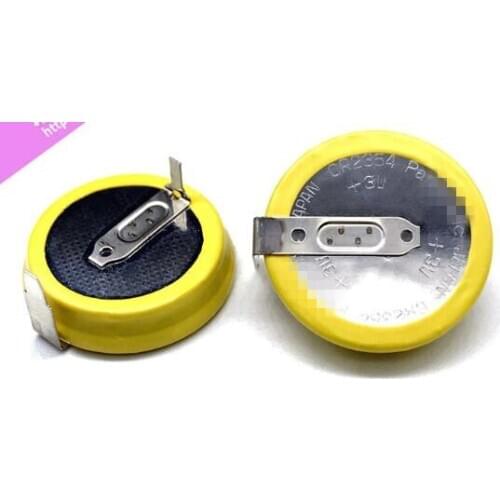 10PCS Button battery 3V CR2354-1HF lithium battery with soldering feet CR2354 3V rice cooker battery