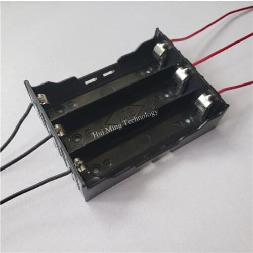 18650 battery holder with line black parallel battery seat belt 3.7V BK-18650-PC6 connector robot DIY