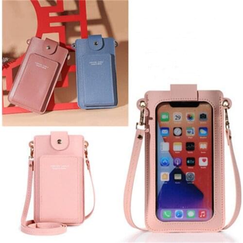 2021 Fashion Women Shoulder Wallets Crossbody Mobile Phone Bag ID Card Holders Ladies Coin Purse Shoulder Messenger Bag Wallet