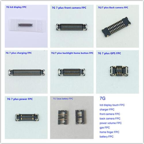 5pcs Full FPC Connector For iPhone 7 LCD touch Charge Front Back Camera Power Volume GPS 3D Home Finger Connector Repair Parts