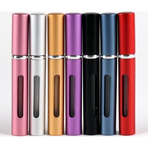 500pcs Refillable Portable 5ml Mini Empty Perfume Aluminum Atomizer Bottle For Traveler new