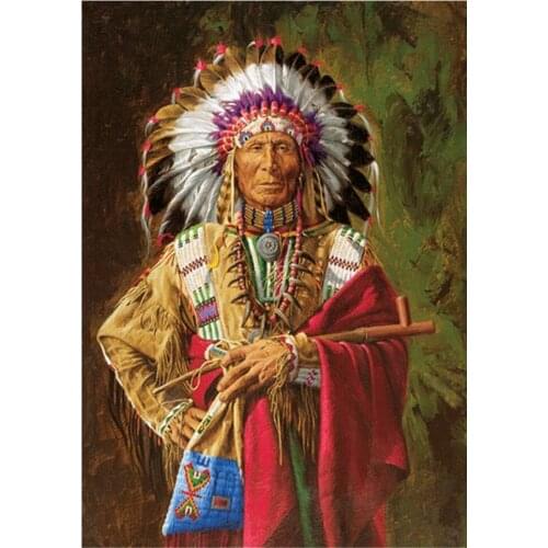 5D diamond painting full diamond new character diamond mosaic embroidery Indian tribe minister decoration home decoration