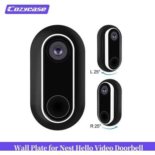 Nest Hello Wall Plate Protective Case With Adjustable Wedge Double Coated For Video Doorbell Peep Hole Vision Expansion Protect