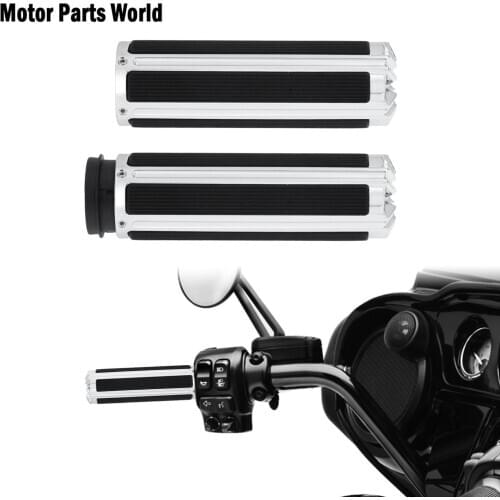 Motorcycle 1'' 25mm Electronic Throttle Handle Bar Chrome Hand Grips For Harley Softail Breakout Touring Street Electra Glide