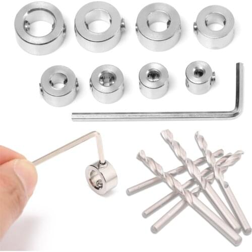 304 Stainless Steel Ring Positioner Drill Locator Woodworking Drill Tool Accessories Stop Bit Collar 3,4,5,6,7,8,9,10mm Practica