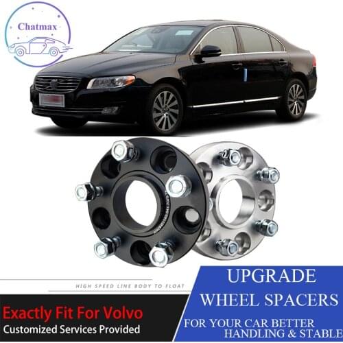 4 Pcs For Volvo S60/S80/S80L/V60/XC60 5X108 63.4CB 25mm Thick Hubcenteric Black/White Color Wheel Spacer Adapters