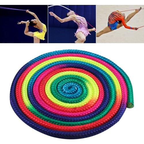 Colorful Gymnastics Rope Aerobics Skipping Rope Gradient Rhythmic Gymnastics Arts Jumping Rope For Sports Training Everywhere