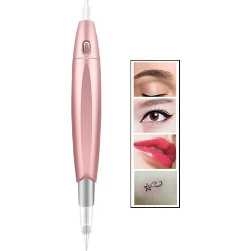 Microblading Rose Gold Charme Princess Tattoo Machine 3D Semi Permanent Makeup Pen Dermografo for Eyebrow Lips Eyeliner Tattoo