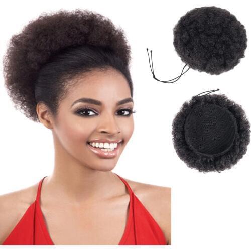 Buqi Fashion Synthetic Ponytail Chignon Headbands Hair Buns Afro Kinky Curly Chignon Adult Women Fake Hair Accessorics