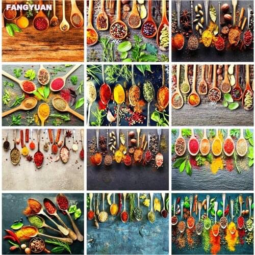 5D Diy Diamond Accessories Painting Kitchenware Spoon Flavour Full Drill Diamond Mosaic Embroidery Cross Stitch Kit Home Decor