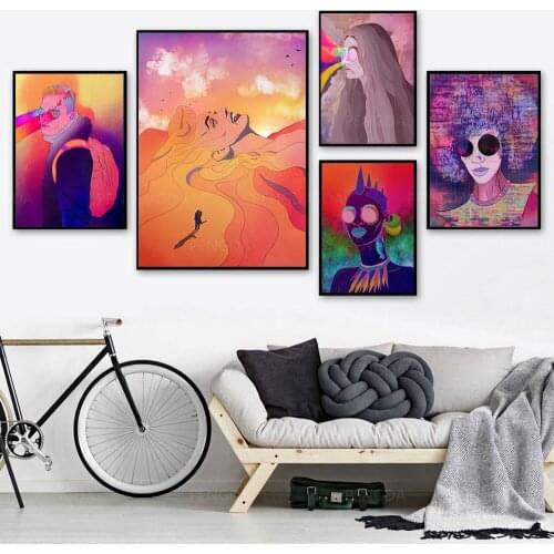 Print Sunglasses Poster Wall Art Modular Canvas Desert Picture Abstract Girl Painting Home Background No Frame Living Room Decor