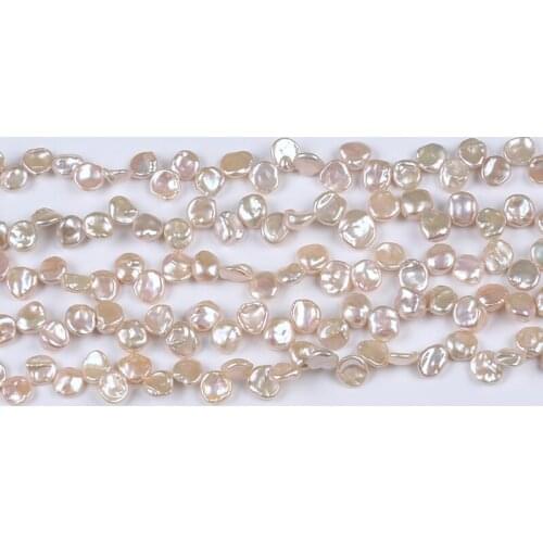 Natural Peach Pink Color Elegant Nice Beads For Making Necklace Keshi Petal Pearls Strand