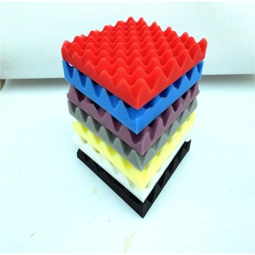 New 6pcs 25X25X4CM Soundproofing Acoustic Foam Tiles Noise Sound-Absorbing Sound Treatment Studio Room Absorption Tiles foam