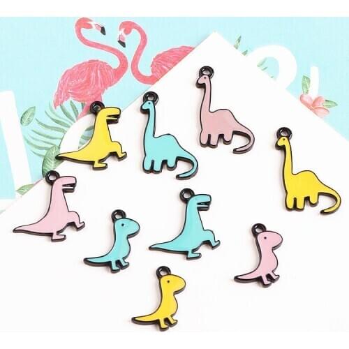 New Arrival Kawaii Animal dinosaur Charms 50pcs DIY Jewelry Findingsl Enamel Alloy Ornament Accessories Fashoin Earring Pendants