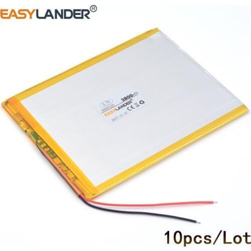 3090120 10pcs 3.7V 3800mAh Rechargeable Li-Polymer Li-ion Battery For Notebook E-Book Power Bank Portable dvd tablet PC 0390120
