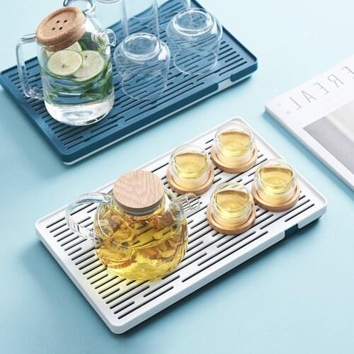 Cup Storage Tray Double Layer Dish Drainer Fruit Vegetable Water Drain Racks Kitchen Organizer Washing Drying Rack Serving Plate