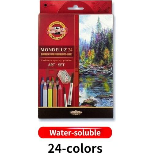 24 Colors Koh-I-Noor Professional Painting Water Color Pencil,Easy To Coloring Drawing Pencil,Colorful and Bright,Art Supplies