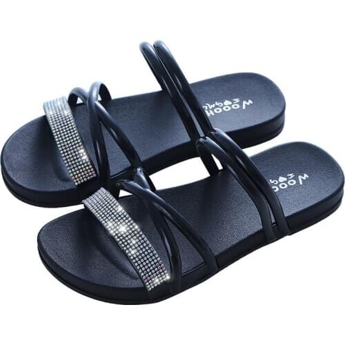 New Fashion Sandals Women Summer Shoes Open Toe Strappy Brand Sandals Anti-Skid Walking Flats Ladies Slippers for Outdoor