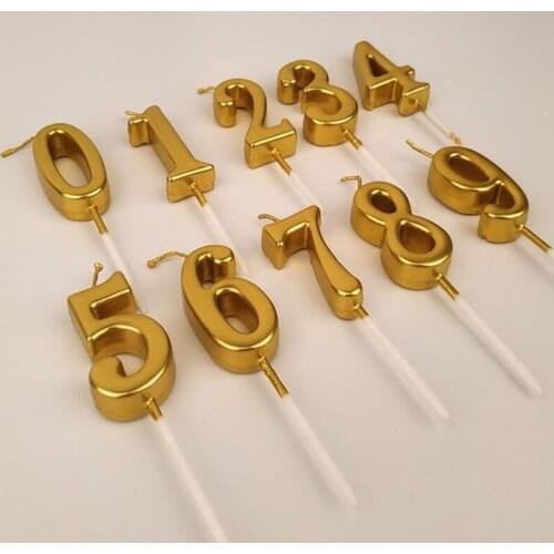 Champagne Number 0-9 Happy Birthday Cake Candles Topper Decor Party Supplies Decor Candles DIY Home Decor Supplies Number Candle