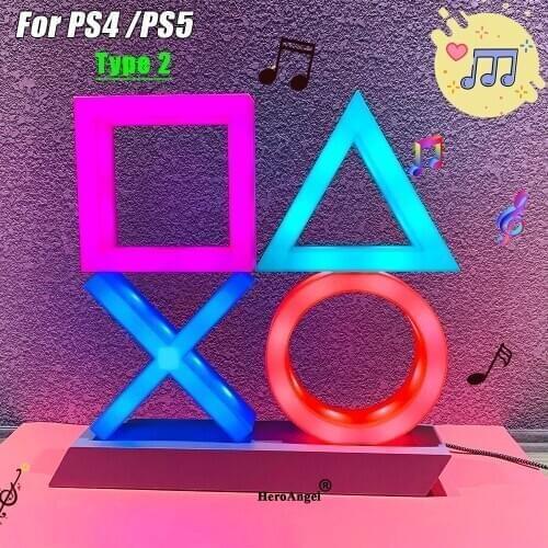 2020 For ps4 mood flash lamp icon modeling voice control decorative lamp house colorful lights game lampstand led light game