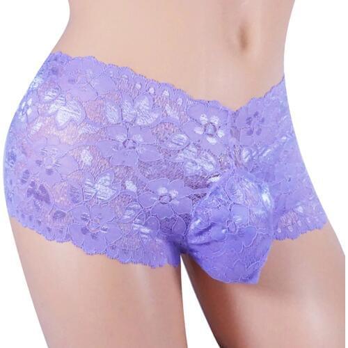 Penis Pouch Panties Erotic Lingerie Interior Hombre Gay Men Underwear Boxers Lace See-through Boxershort Transparant Sissy