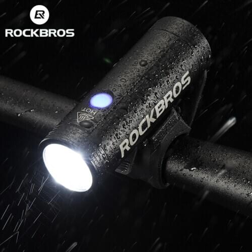 ROCKBROS Bicycle Front Light Rechargeable Rainproof 400LM Bike Light Cycling Headlight LED 2000mAh Flashlight MTB Bike Lamp