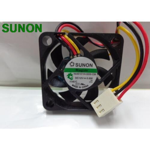 For Sunon HA40101V4-0000-c99 4010 40MM 4CM 40*40*10 Cooling fan 12V 0.8W 0.06A 3pin Support velocimetry